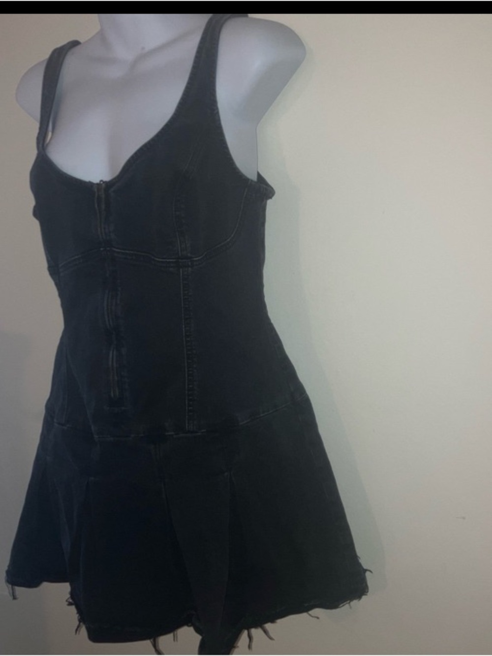 Black Denim Corset Dress - Picture 4 of 8